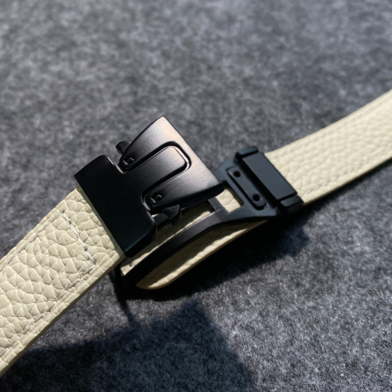 Bracelet en cuir avec boucle magnétique pour Apple Watch