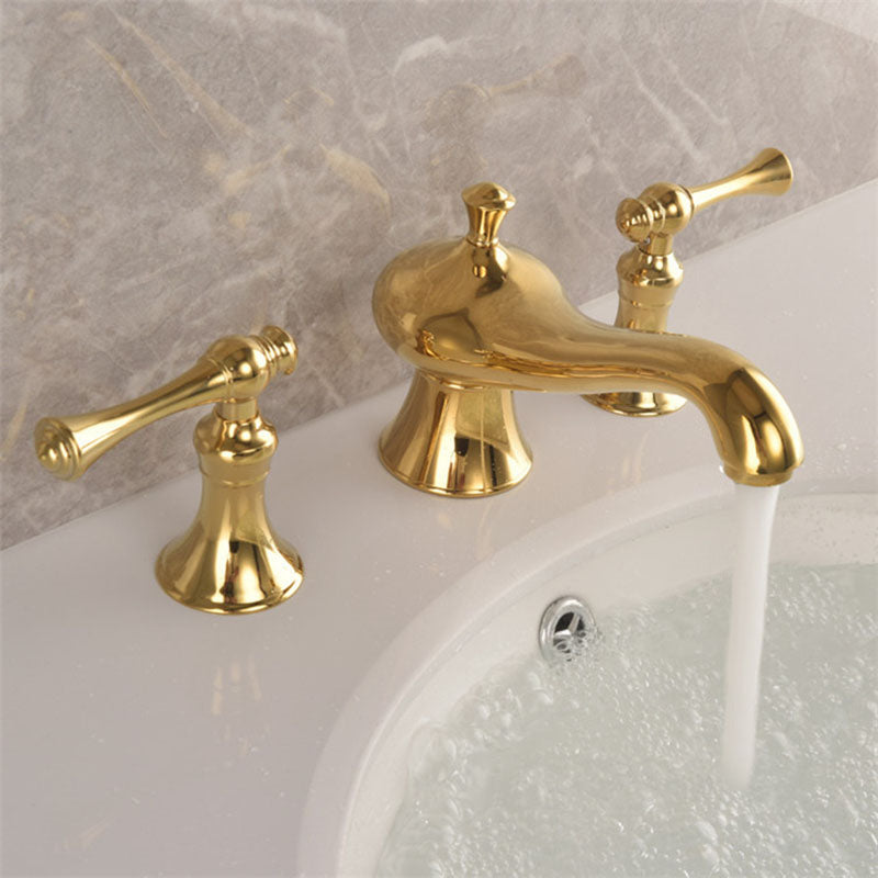 Antique 3 Hole Widespread Bathroom Faucet