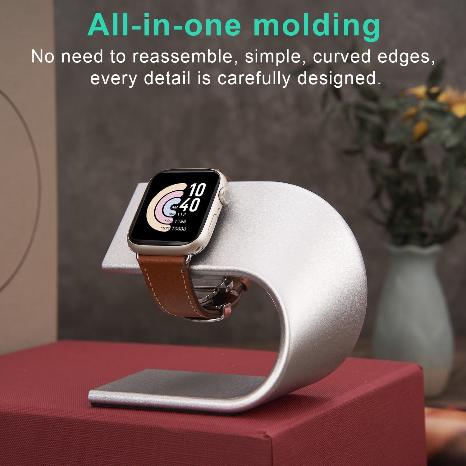 Aluminiumlegering U-formet opladerstand til Apple Watch