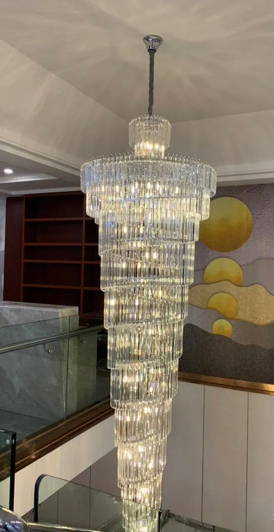 Eustone Spiral Crystal Chandelier