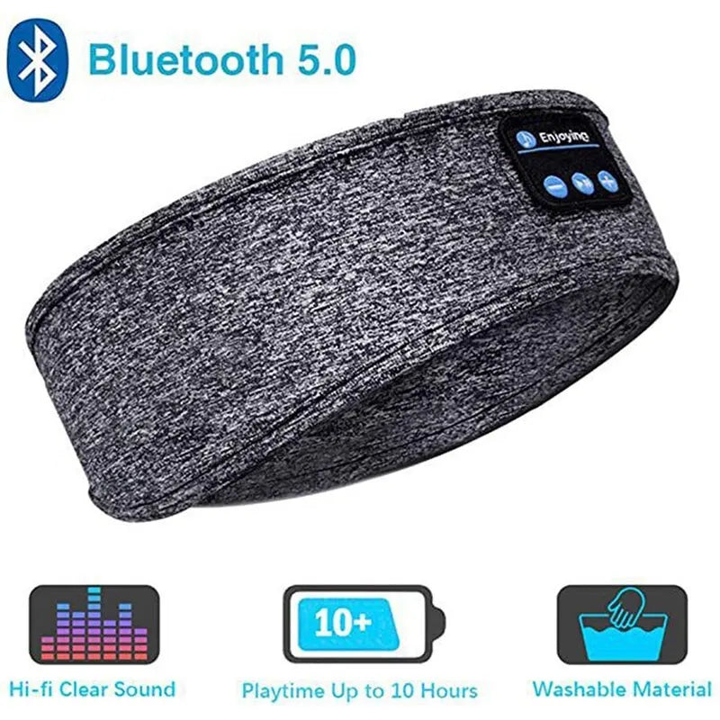 Fascia per dormire Bluetooth: cuffie wireless, altoparlanti integrati, tessuto confortevole, durata della batteria di 10 ore