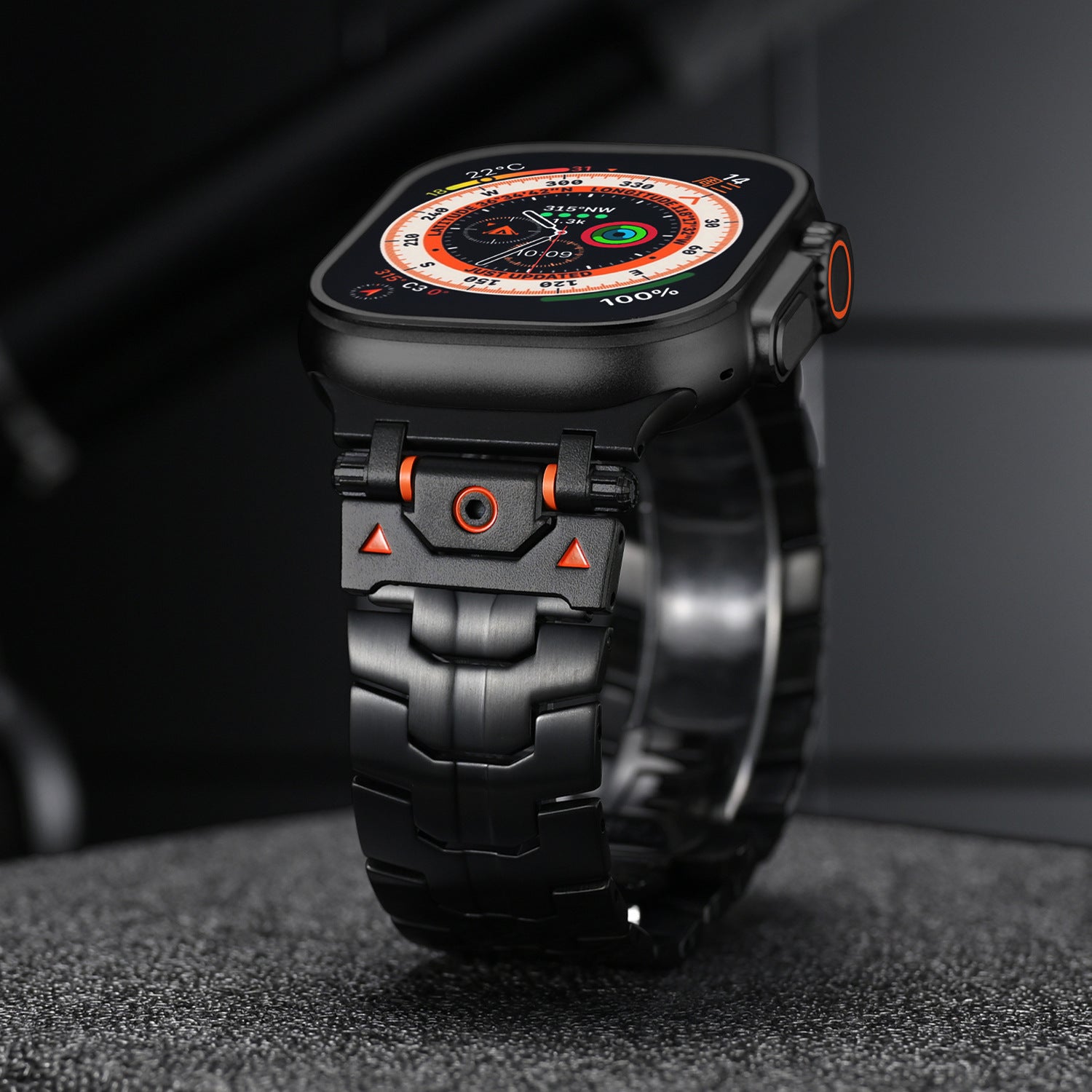 Bracelet en métal Mech Warrior pour Apple Watch