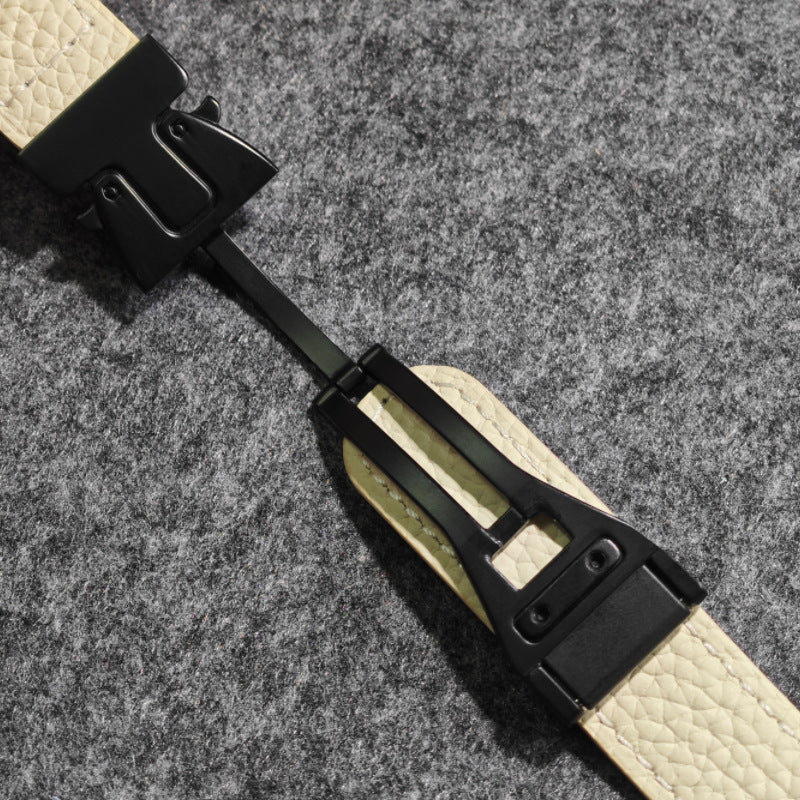 Bracelet en cuir avec boucle magnétique pour Apple Watch