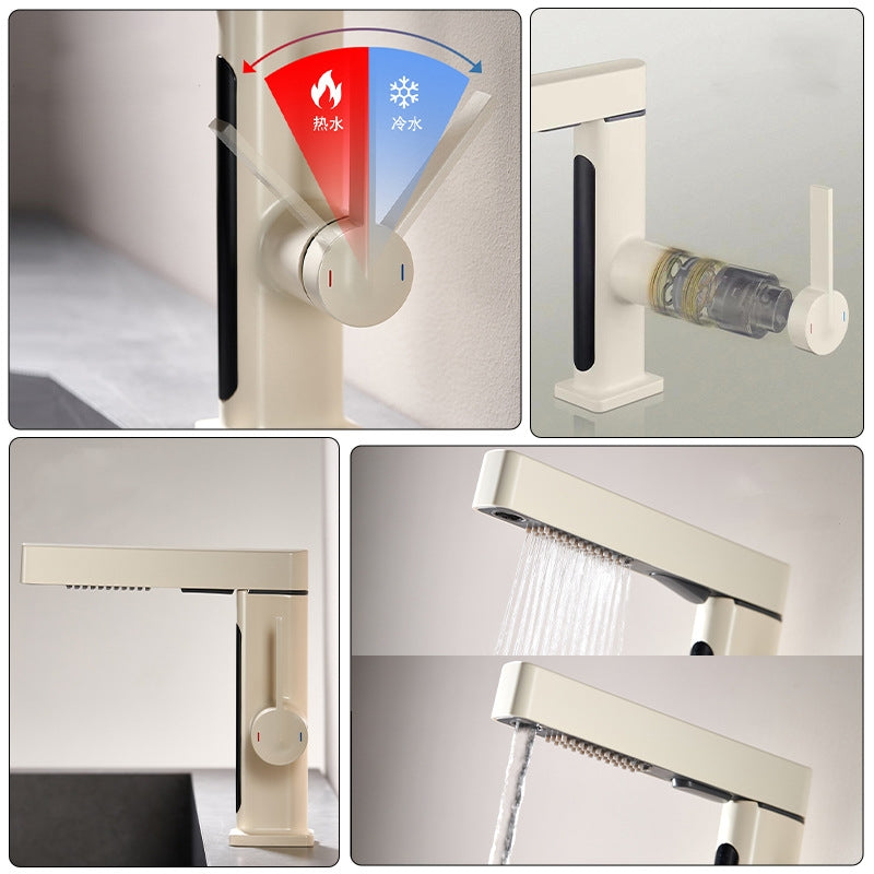 Single-Hole Pull-Out Faucet with Temperature Display