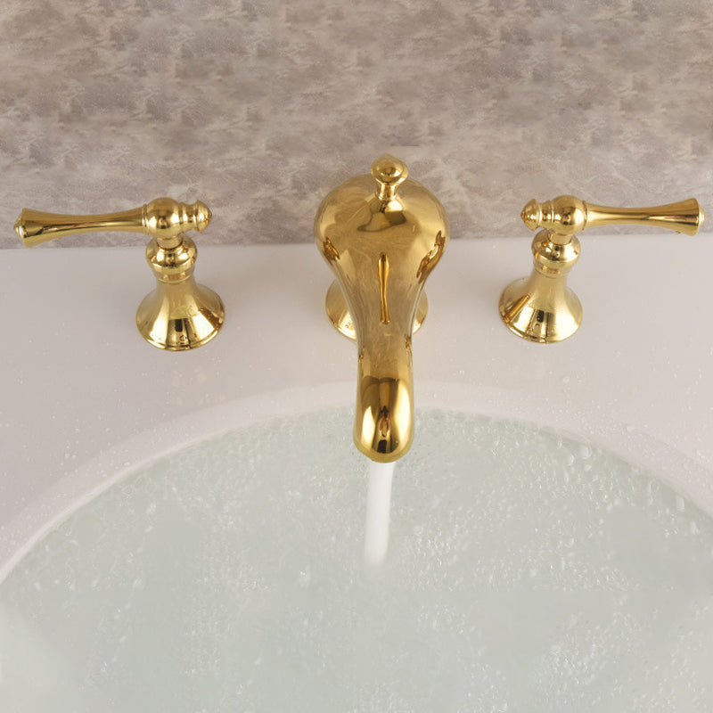 Antique 3 Hole Widespread Bathroom Faucet