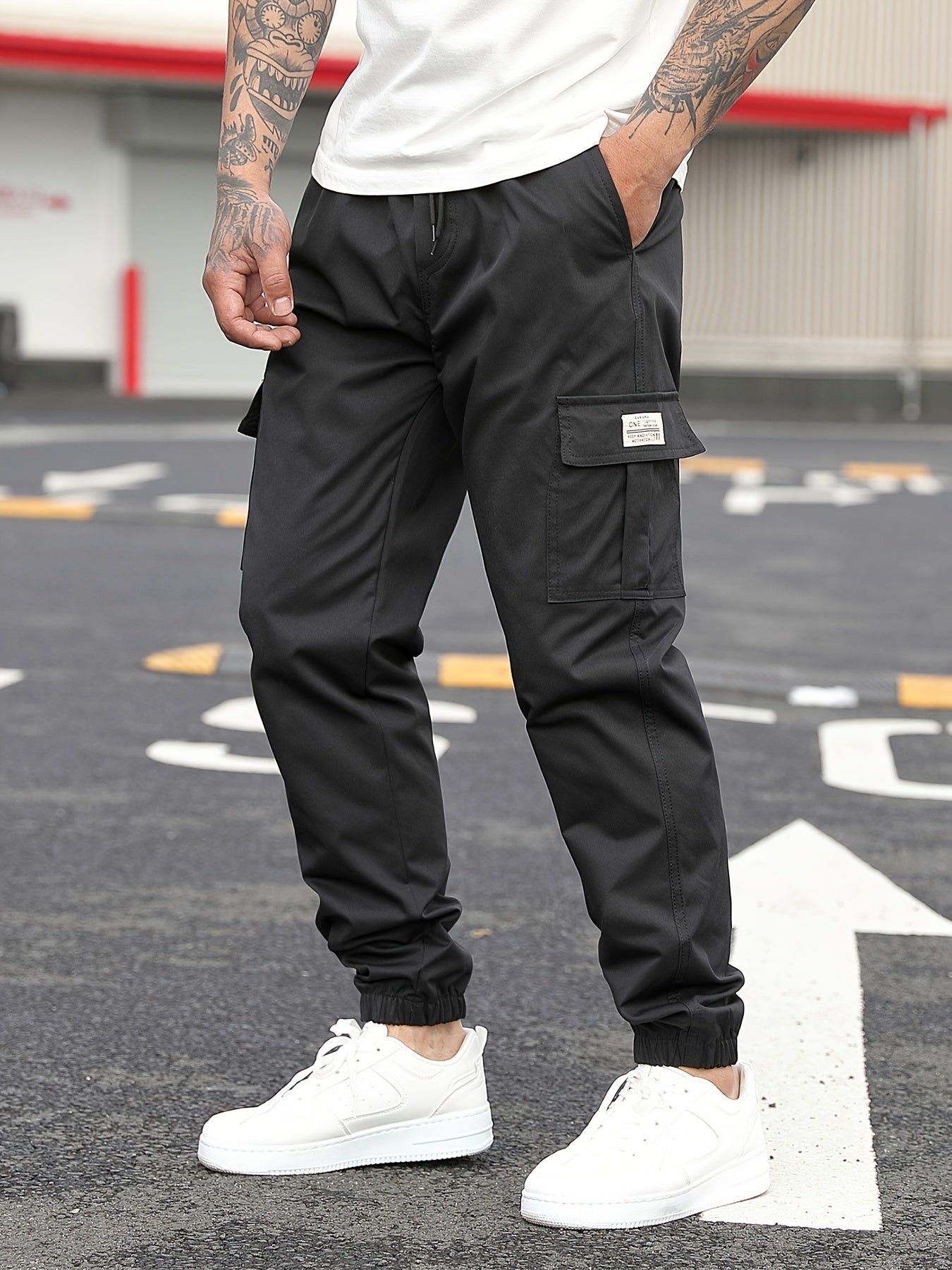 Beige Cargo Jogging Pants - Lukas