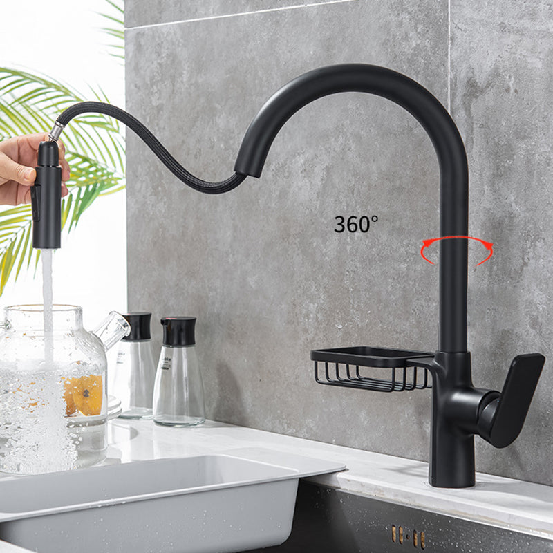 Single Handle Hot Cold Kitchen Faucet with Pull Down Sprayer