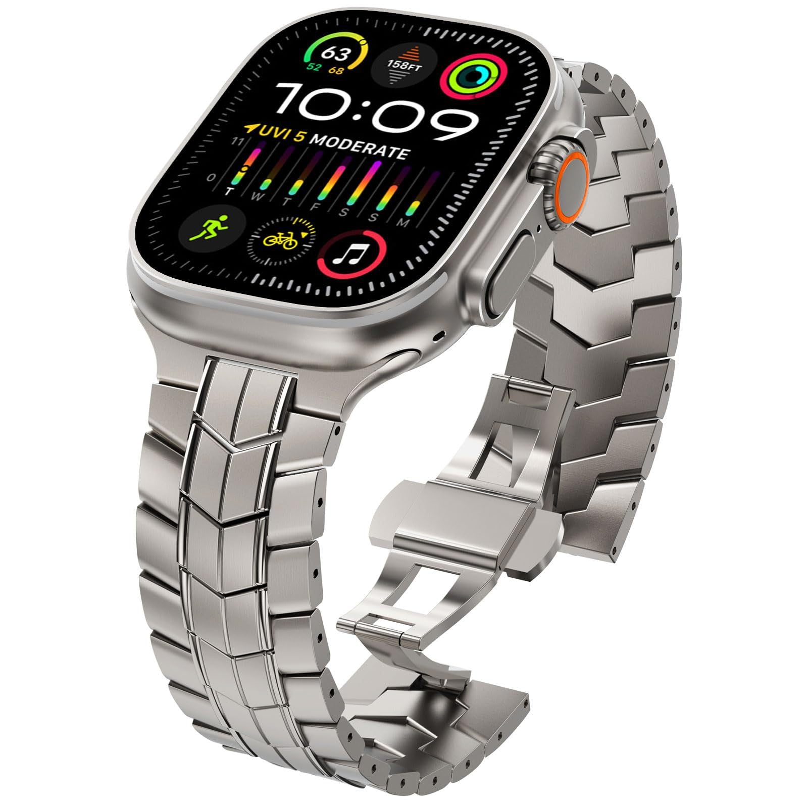 Metall Titanlegering Skyddande Apple Watch Band