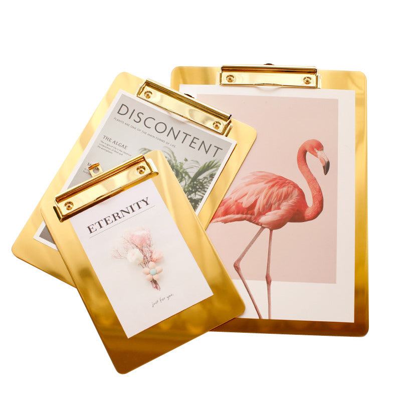 Stylish Golden Metal Clipboards – Decorative & Functional for Home, Events, and Business