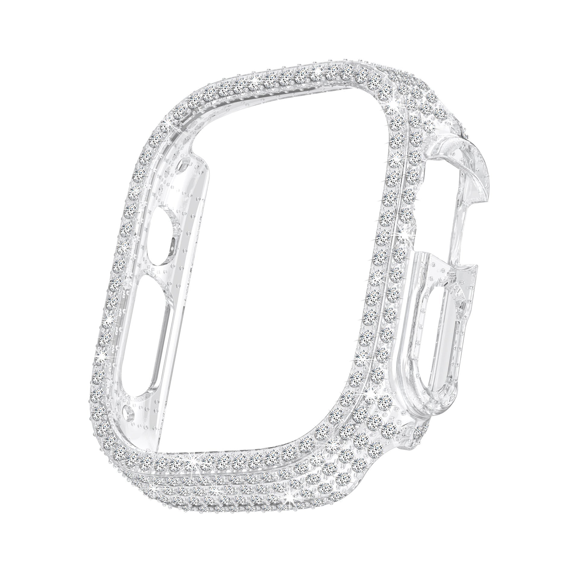 Protection d'écran intégrale en verre trempé avec des diamants pour Apple Watch