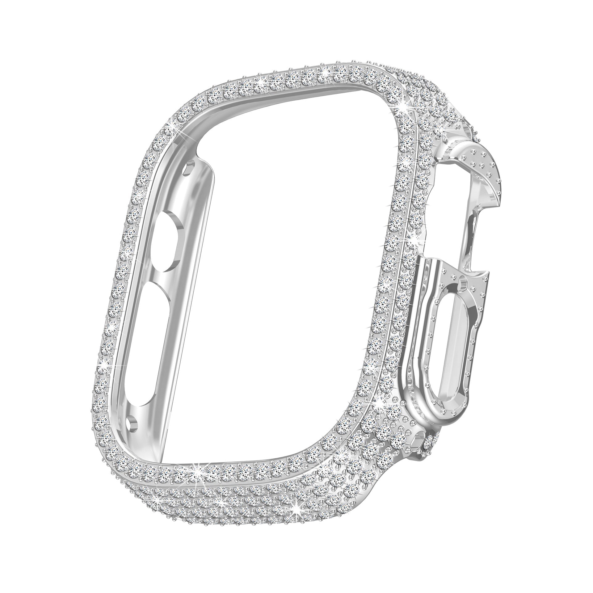 Protection d'écran intégrale en verre trempé avec des diamants pour Apple Watch