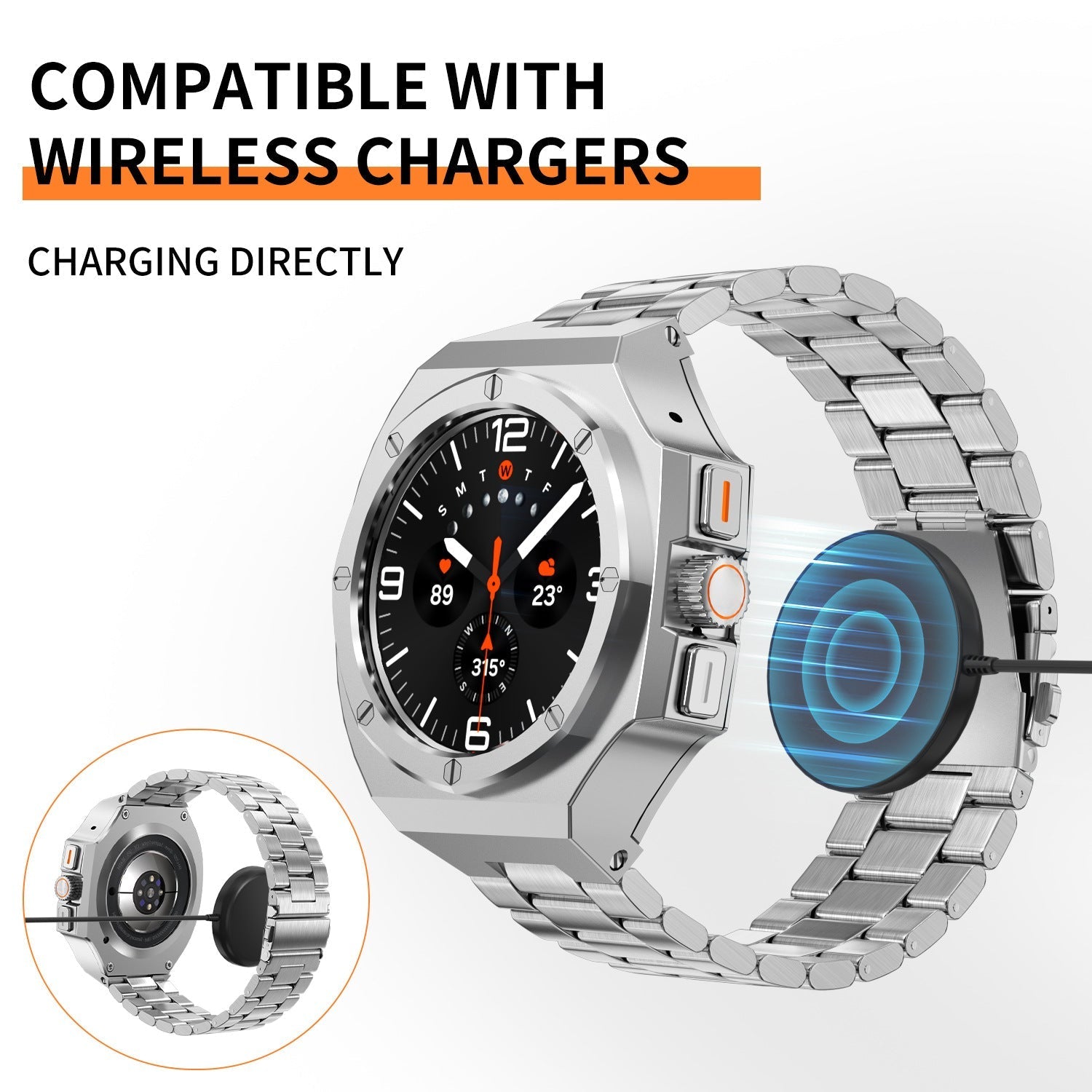 Zinc Alloy Case with Metal Band for Samsung Galaxy Watch Ultra 47mm