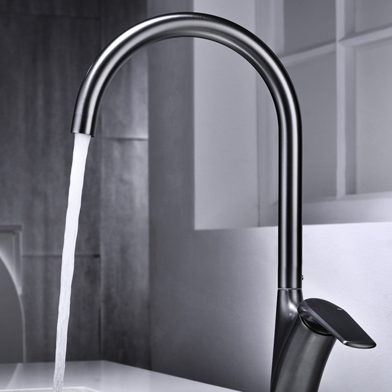 Brushed Mixer Tap Deck Mounted Swivel Kitchen Faucet