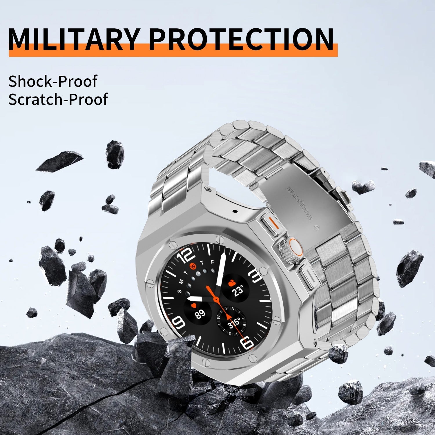 Zinc Alloy Case with Metal Band for Samsung Galaxy Watch Ultra 47mm