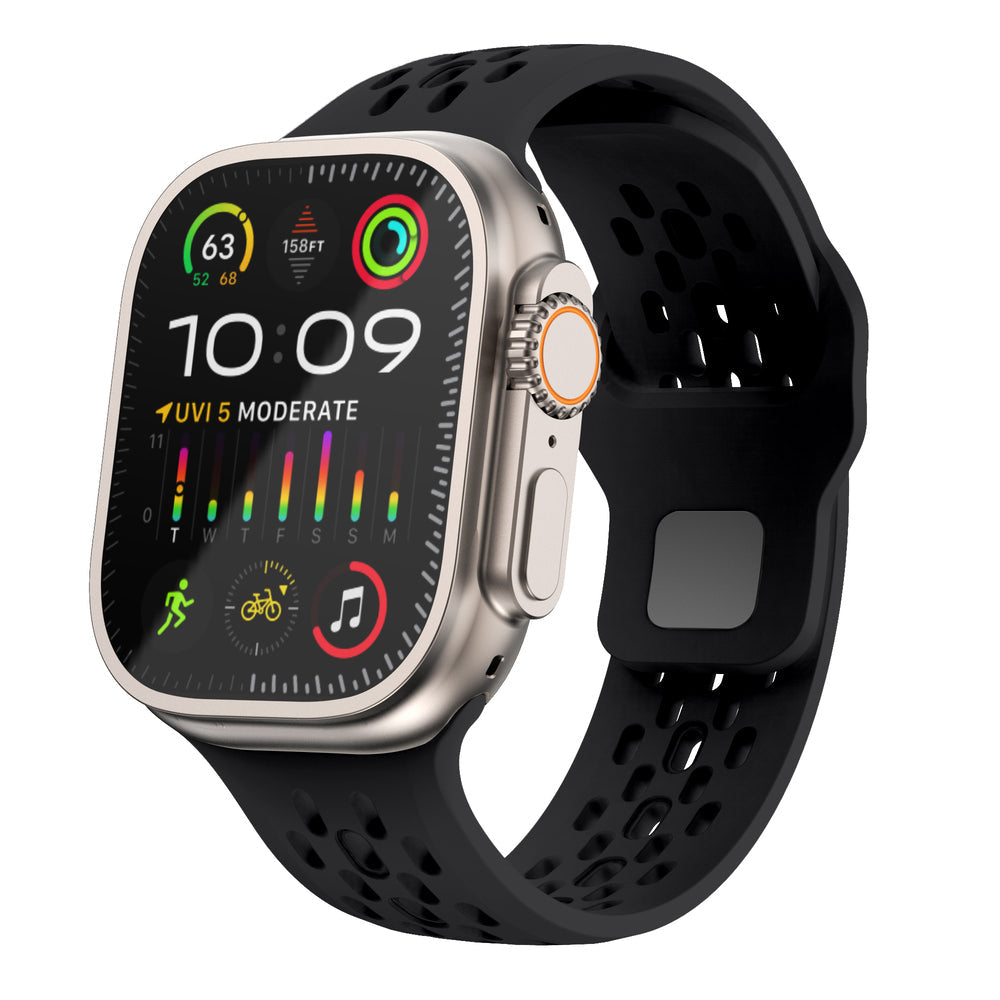 Bande en caoutchouc FKM respirante pour Apple Watch