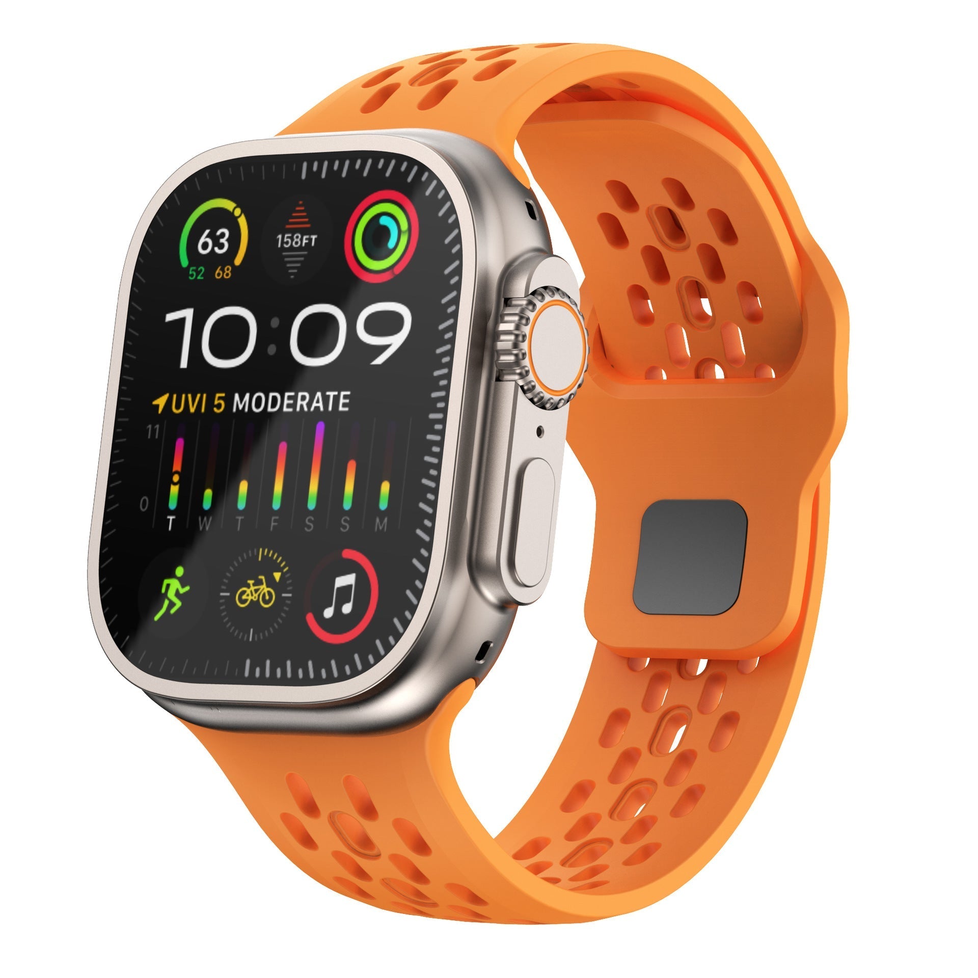 Bande en caoutchouc FKM respirante pour Apple Watch