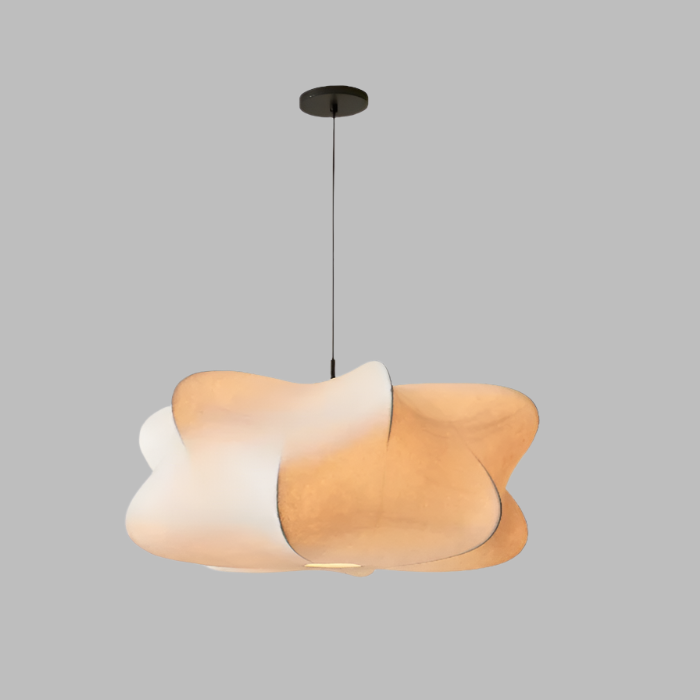 SimpliciteChic - Japanese Silk Pendant Lamp Wabi Sabi