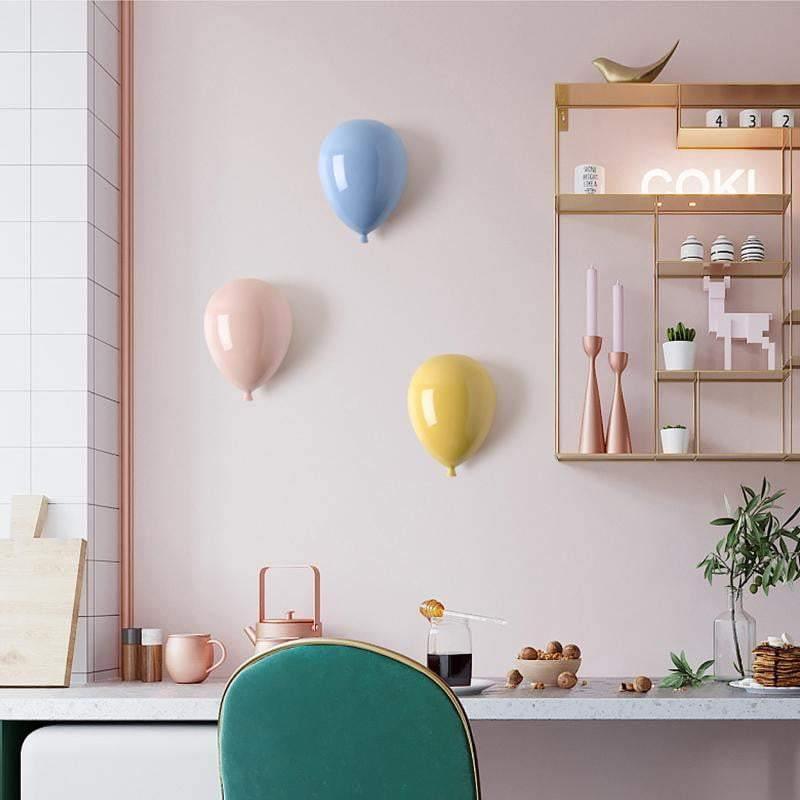 Wall-Hanging Ceramic Balloons