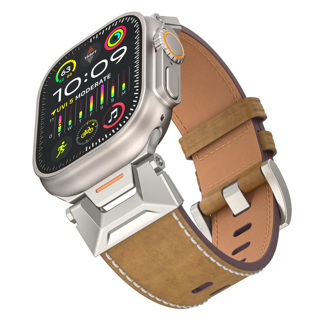 Mecha läderband för Apple Watch