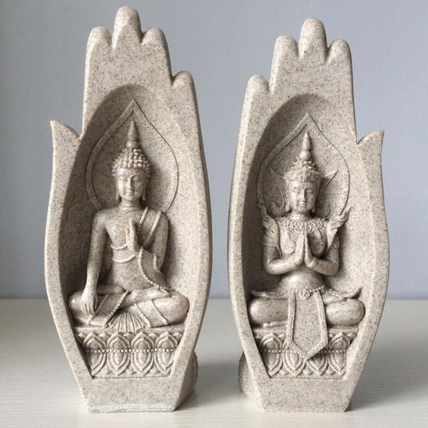 2 stk Buddha figur