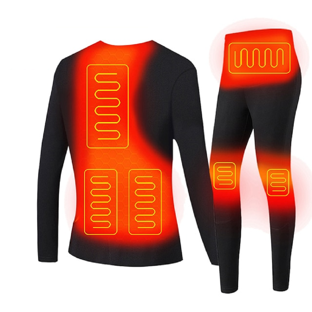 Electric heated winter thermal underwear set