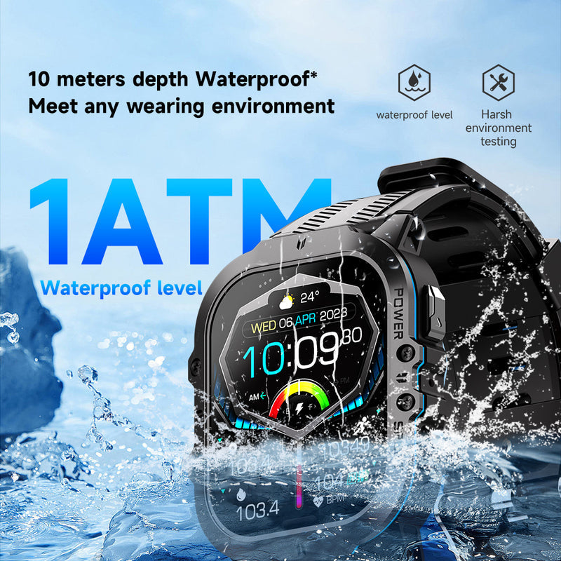 Reloj inteligente de natación AquaPro: reloj deportivo resistente al agua, ideal para nadadores, rastreador de actividad física duradero y resistente al agua