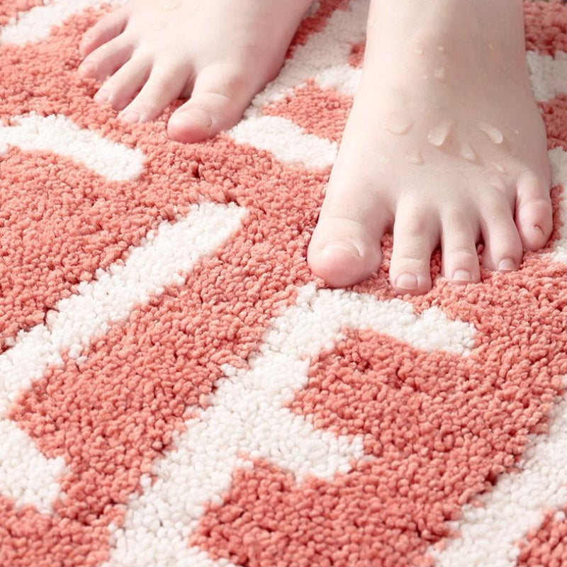 Peachy Clean Non-Slip Peach Absorbent Bath Mat