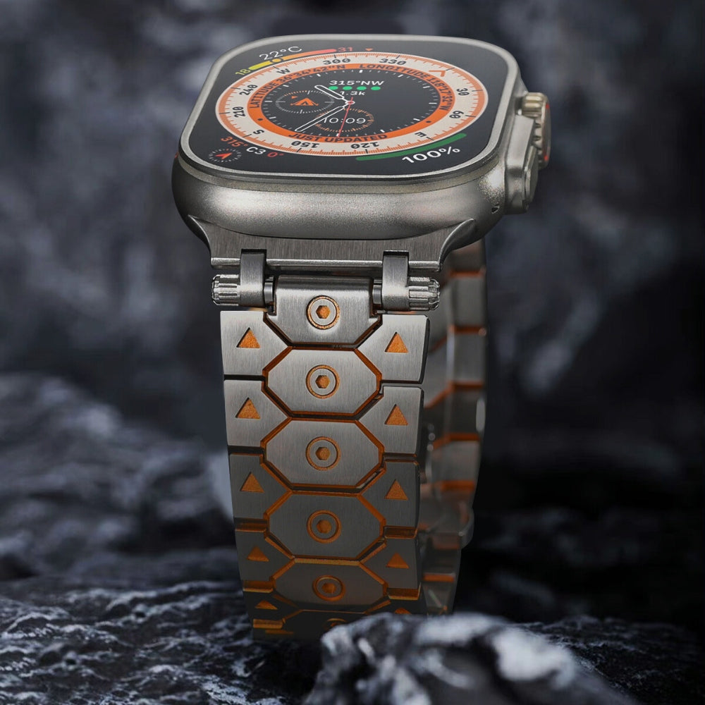 FusionX Titanium Apple Watch -ranneke