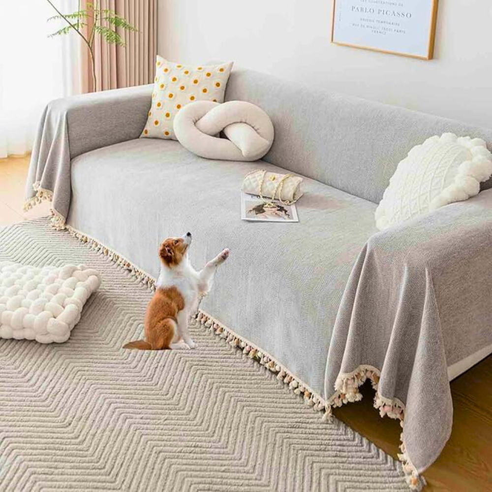 Elegant Plush Sofa Cover