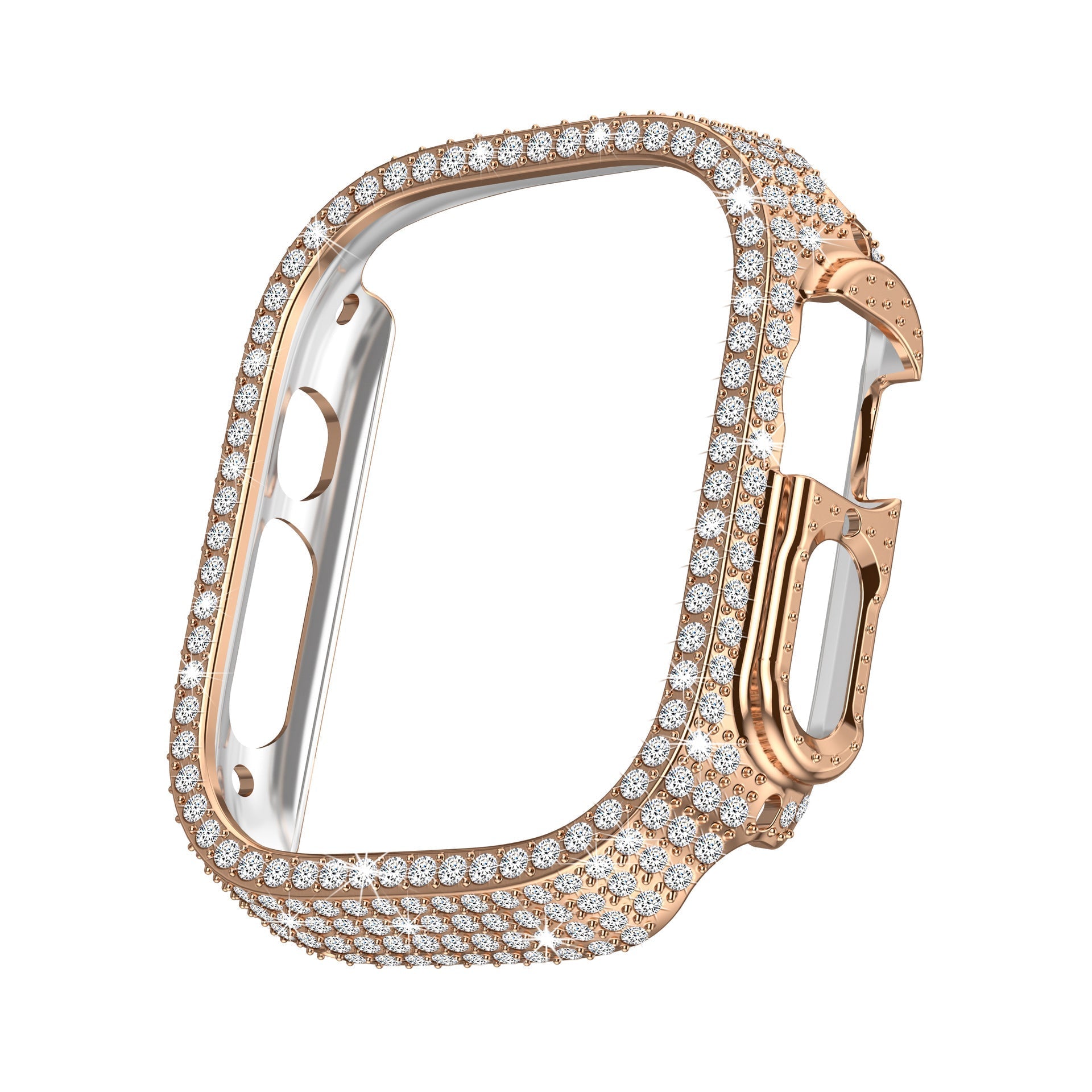 Protection d'écran intégrale en verre trempé avec des diamants pour Apple Watch