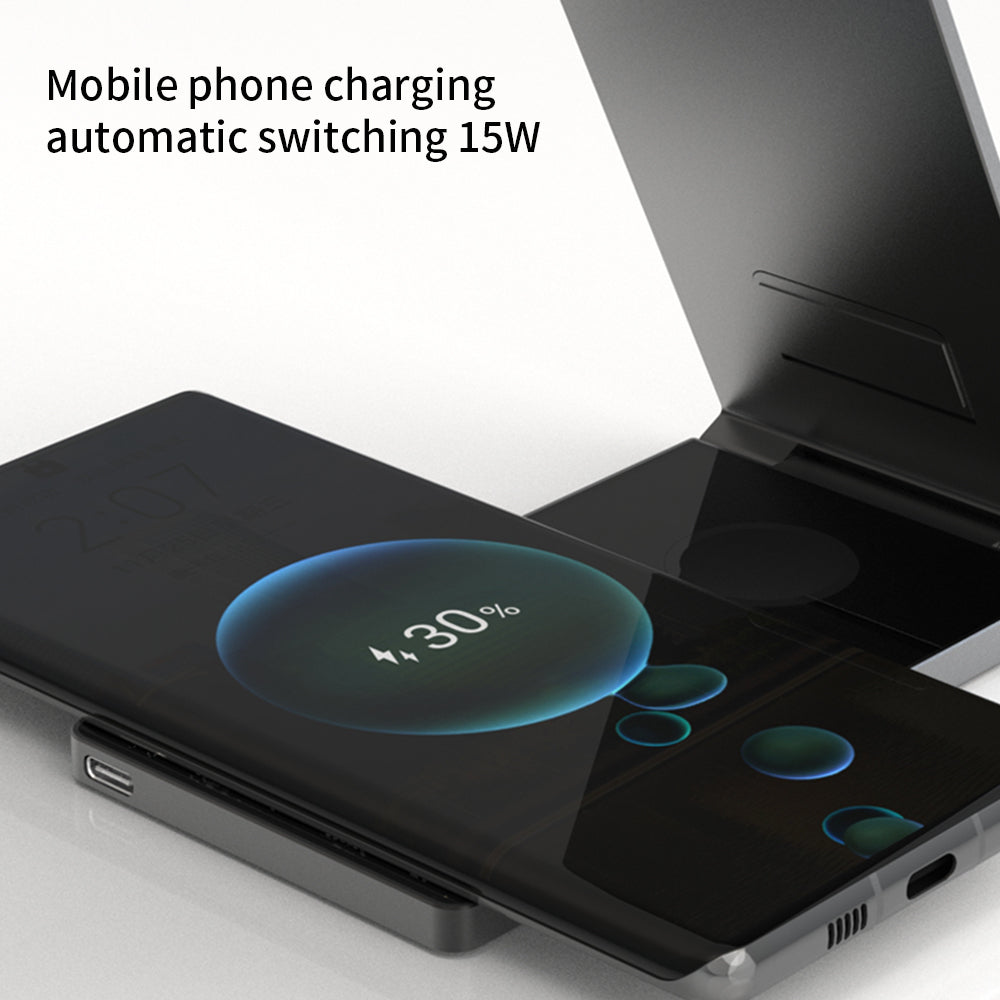 T05-Aluminum Alloy Bracket Foldable Magnetic Wireless Charger