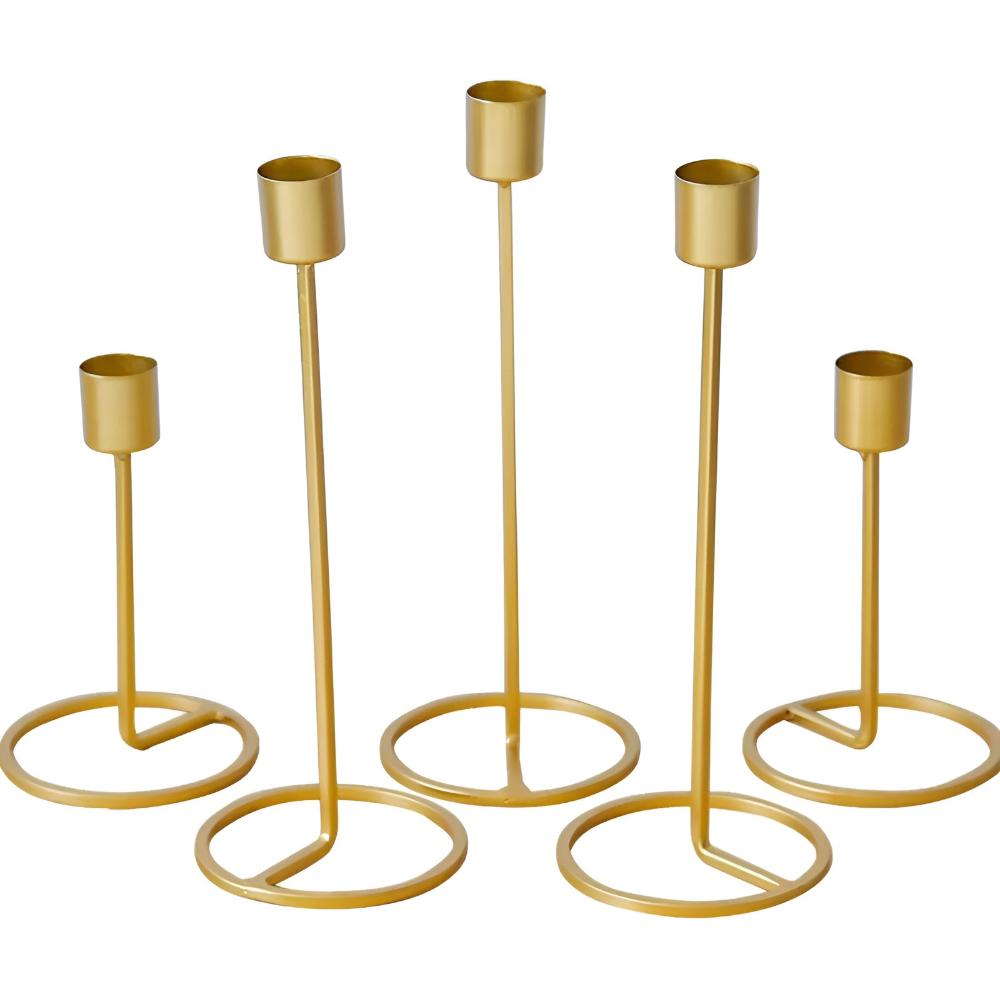 Golden Romantic Candle Holders