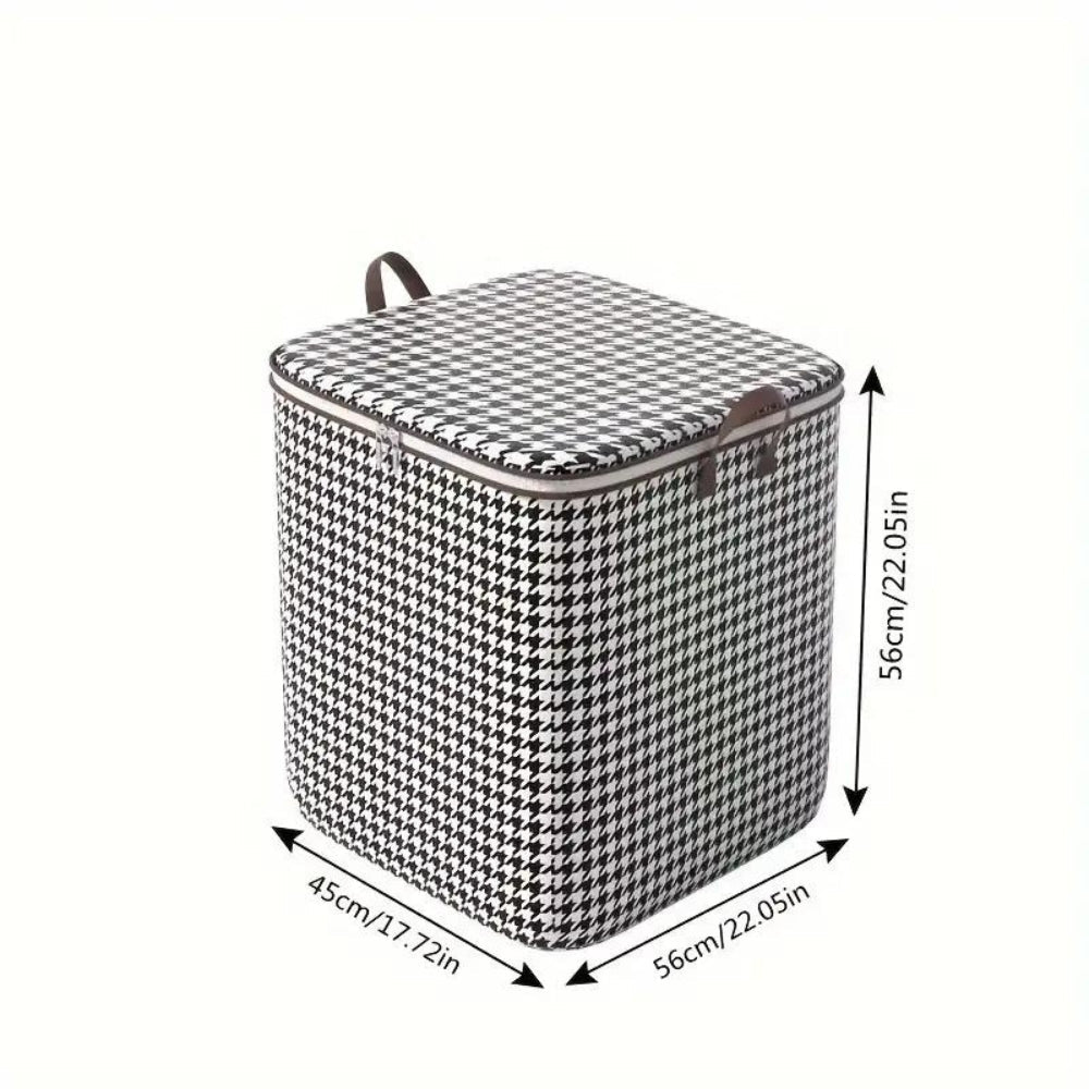 Caja de Almacenamiento Plegable de Houndstooth