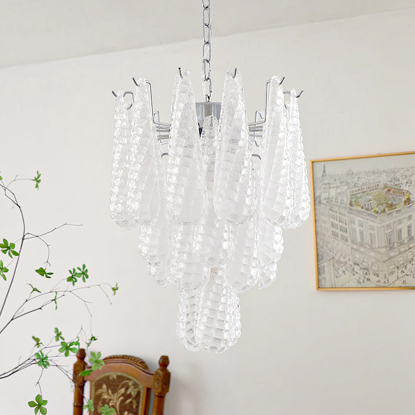 Frosted Veil Snowfall Chandelier