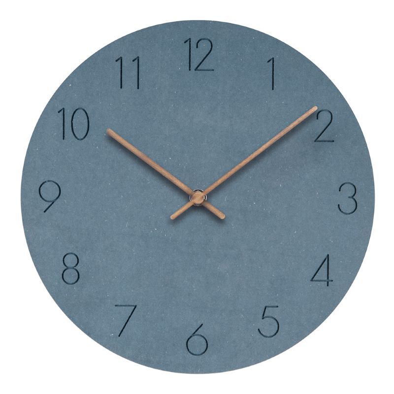 Horloge murale silencieuse norvégienne minimaliste - 29 cm (11,4 po) Design scandinave, bois, mouvement silencieux