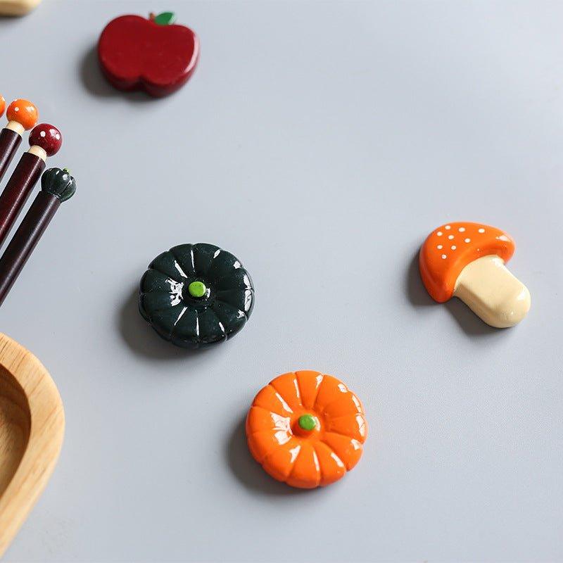 Japanese Handcrafted Fall Seasonal Produce Resin Chopstick Rests