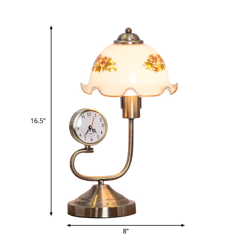 FloraGlow - Lampada da tavolo a forma di fiore in stile country