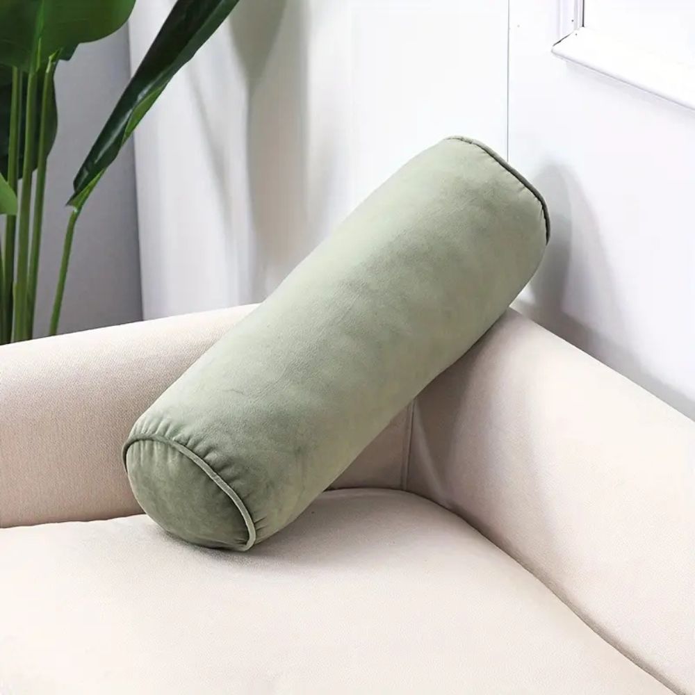 Plush Velvet Bolster Cushion