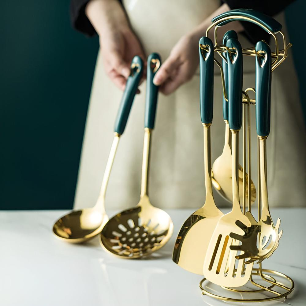 Golden Stainless Steel Utensil Set