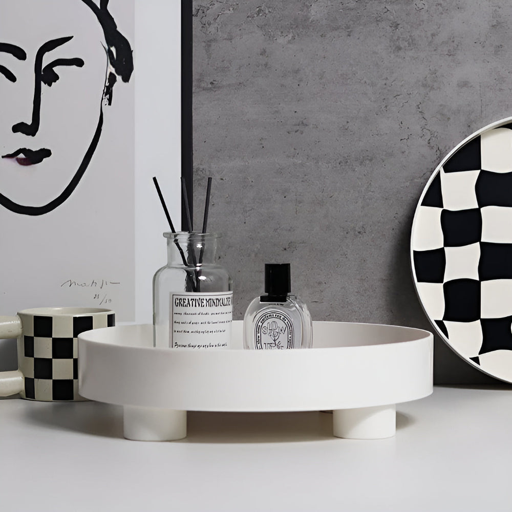 Round Checkerboard Storage Tray