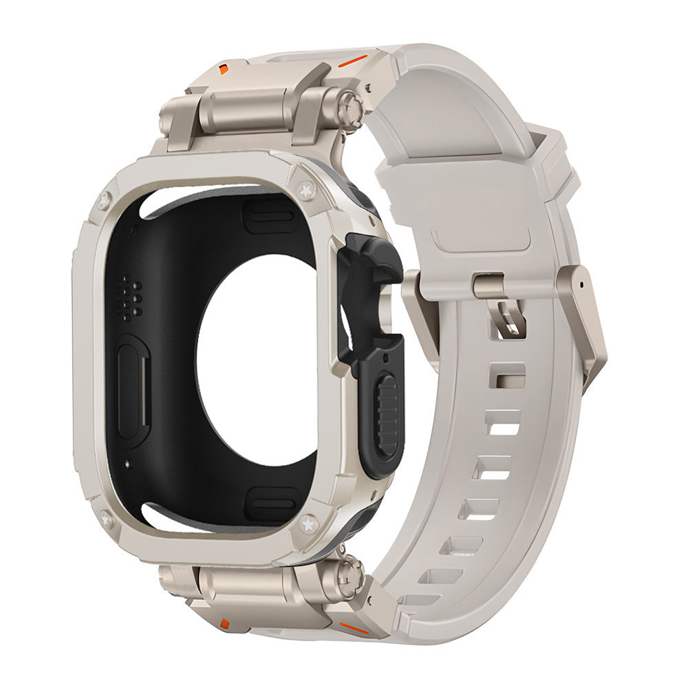 Funda 2 en 1 Explorer Tactical de goma flúor + TPU + PC para Apple Watch