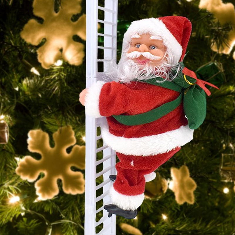 🎅Electric Santa Claus Climbing Ladder with Music