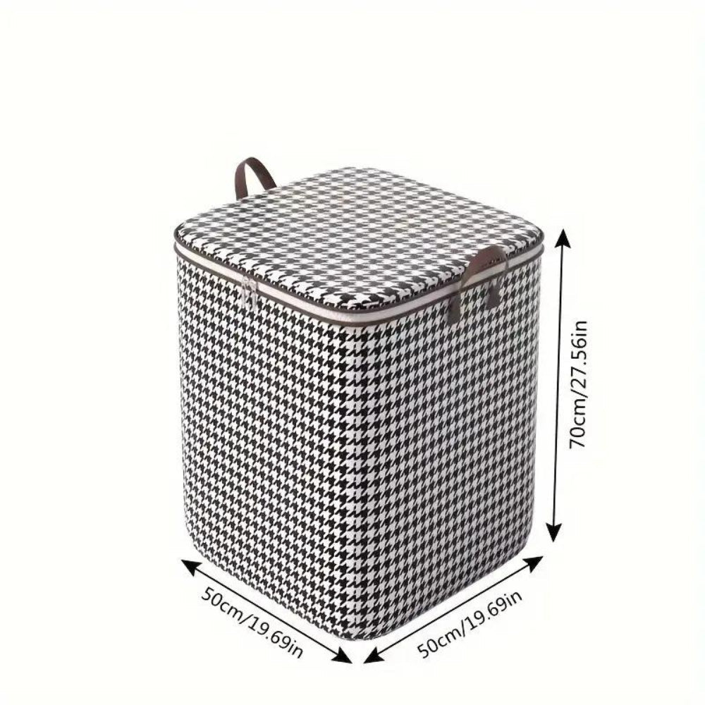 Caja de Almacenamiento Plegable de Houndstooth