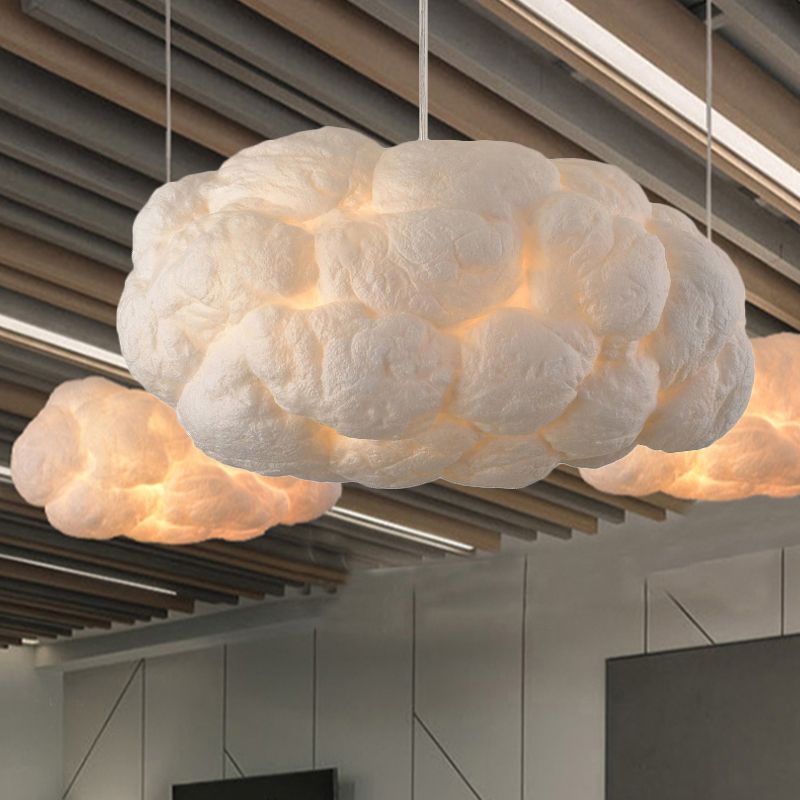 Minori Design Cloud Lampe à Suspension LED PVC/Coton Blanc