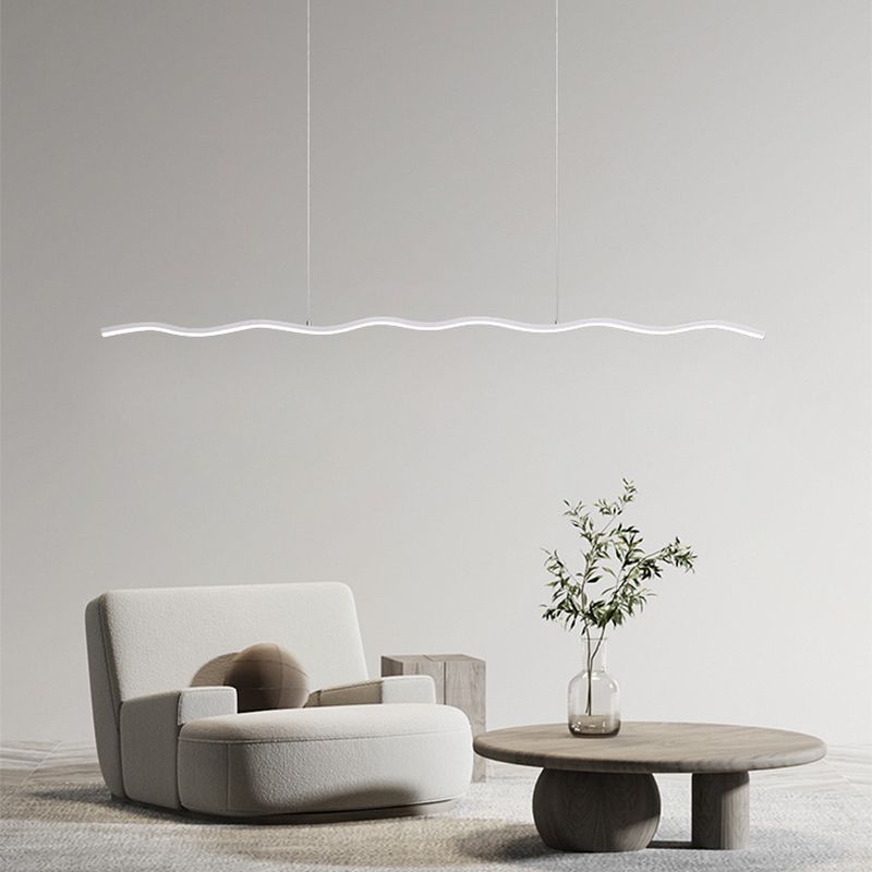 LouiseGlow - Modern LED hanging lamp in black and white