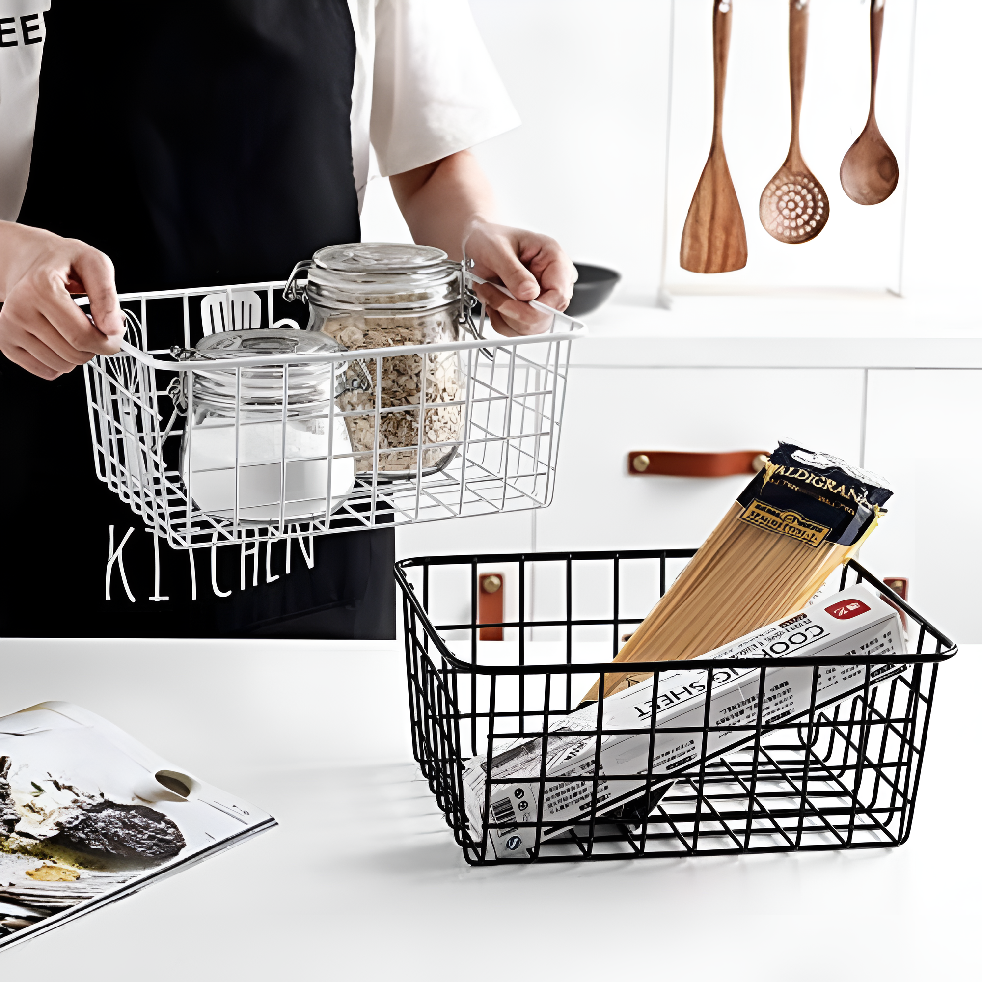 Sleek Wire Organiser Storage Basket