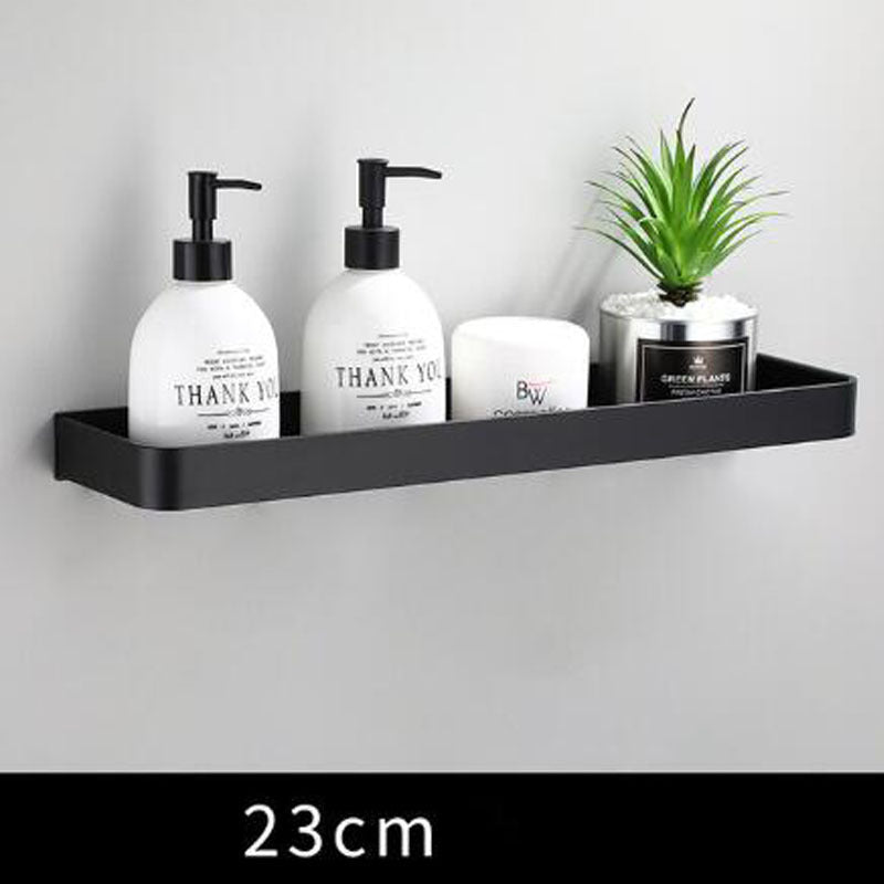 Black Bathroom Rack from Space Aluminum for Wall Mounting