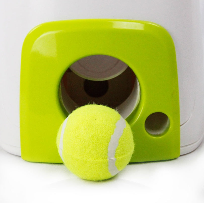 Lanceur Fetch & Treat : lanceur de balle de tennis pour chien avec distributeur de friandises