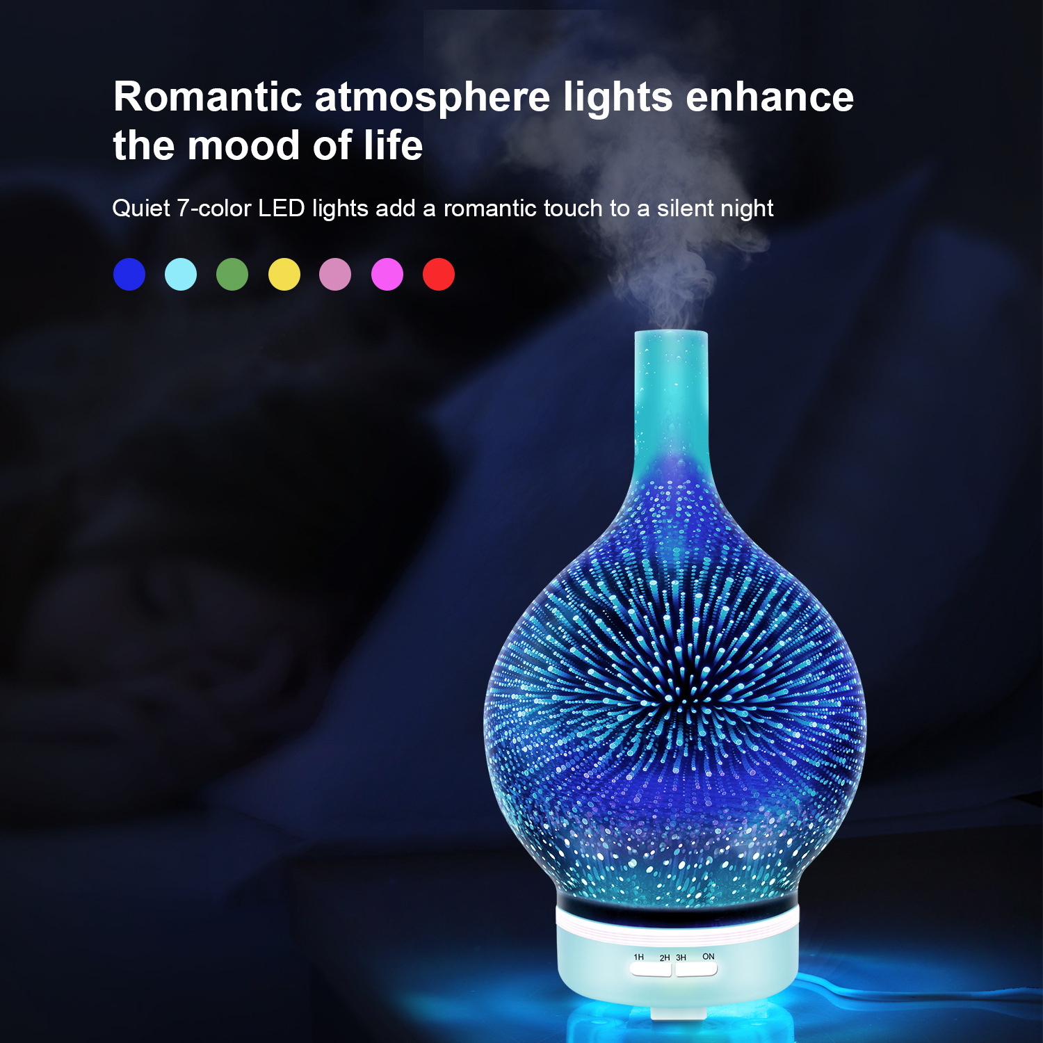 3D Glas Olie Aroma Diffuser