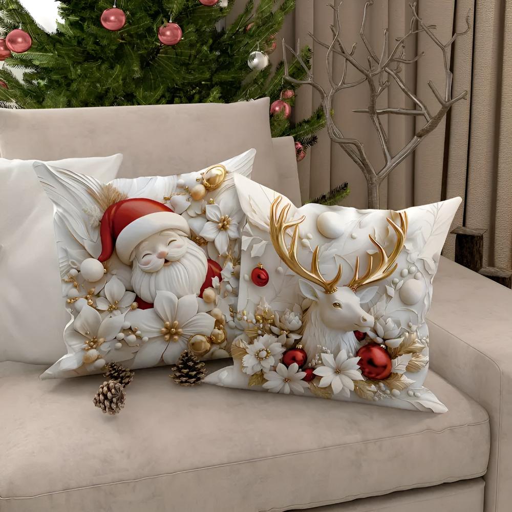 Christmas Charm Velvet Cushion Covers | Set of 4